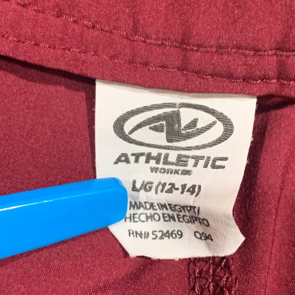 Athletic Works Women Red Casual Shorts Size LG 12-14 Drawstring Waist Pocketed - Picture 3 of 8